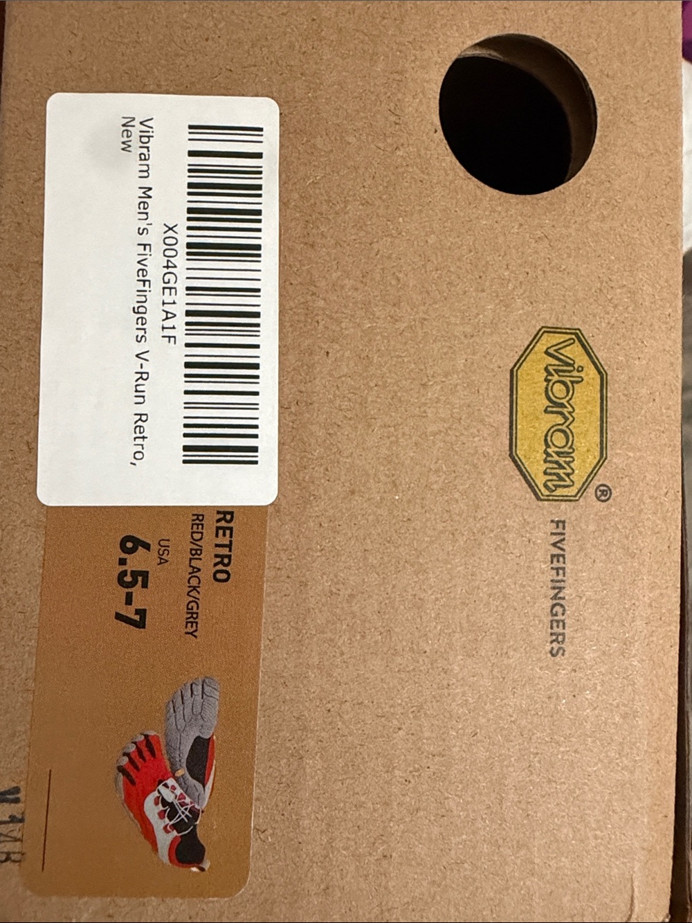 Vibram Retro FiveFingers orange Black Gray Athletic Shoes (Box)